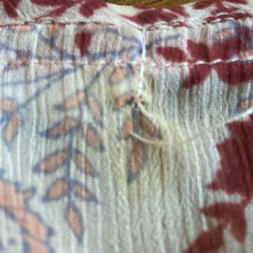 Clover + Scout Boho Multi Print Sheer Top w/ Flowy Sleeves - Very Cute, Girly - Picture 8 of 8